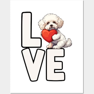 Love Bichon Frise Posters and Art